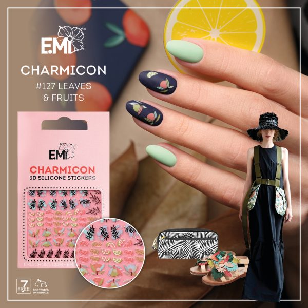 Charmicon 3D Silicone Stickers #127 Leaves & Fruits - Imagen 2