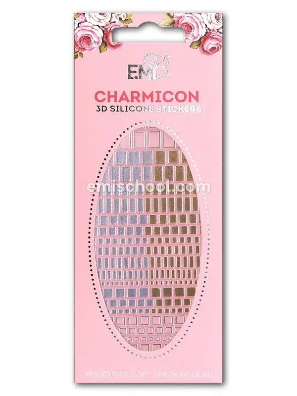 Charmicon 3D Silicone Stickers #39 Geometry Gold/Silver