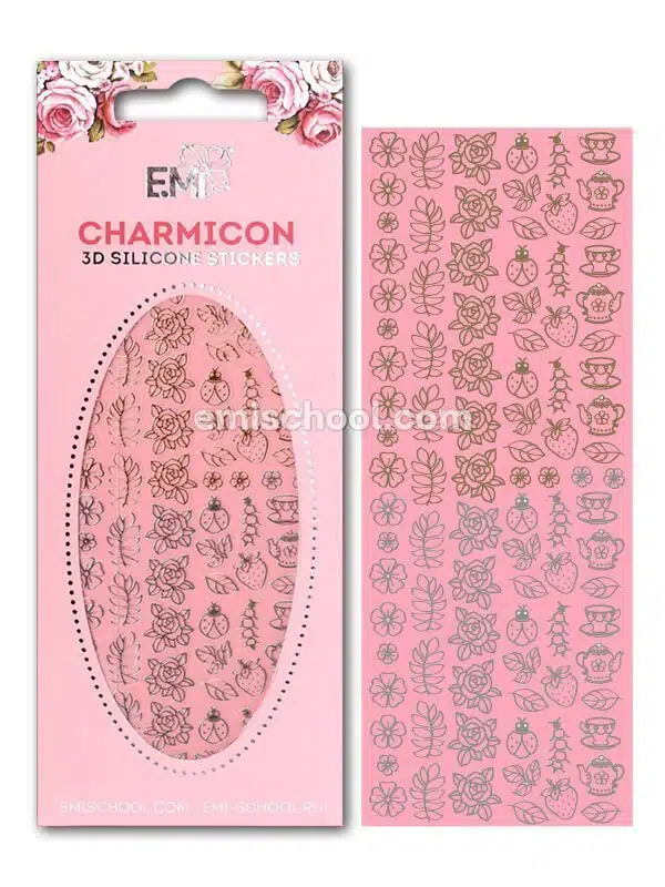 Charmicon 3D Silicone Stickers Jewelry Gold/Silver #5.